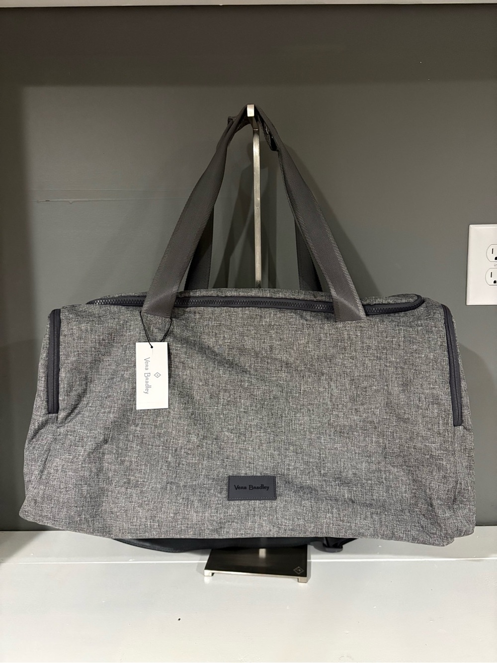 Vera Bradley Gray Heathered Duffel Bag